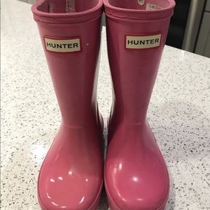 Hunter boots, pink toddler